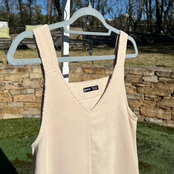 Cream Corduroy Shift Dress - Picture 5 of 10